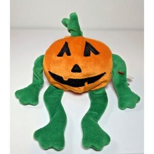 Vtg TY Beanie Baby Pumkin The Pumpkin 1998 Halloween‎ Retired Plush Tooy